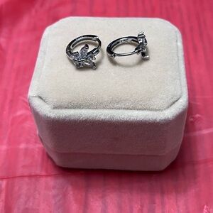 Elegant Sterling Silver Butterfly Earrings